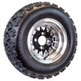 thumbnail image 1 of 20X10.00-10 Golf Cart ATV Offroad Tire On 10X7 Gloss Black Rim A4 All Terrain Mud Turf Knobby, 1 of 6