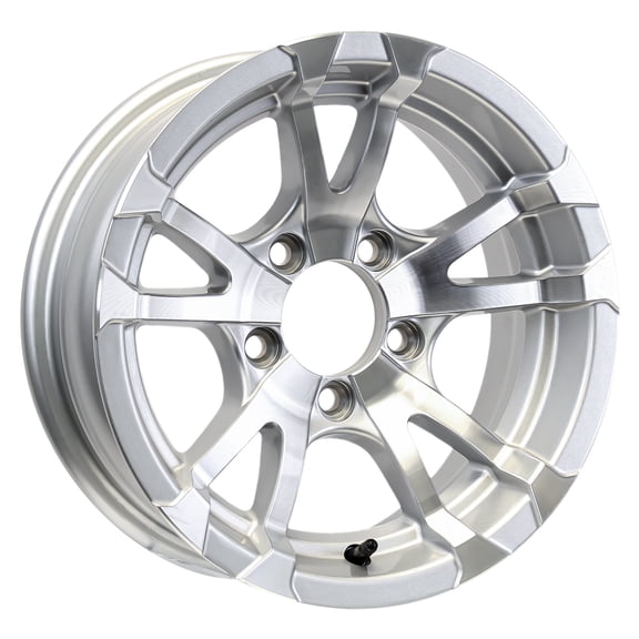 eCustomrim Aluminum Trailer Rim 13 Inch 13X5 5 Lug On 4.5 Inch Silver T07 Wheel