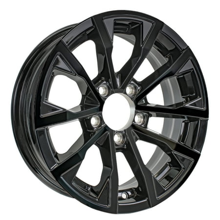 eCustomrim Aluminum Trailer Rim 14 Inch 14X5.5 5 Lug On 4.5 Black Edge Wheel
