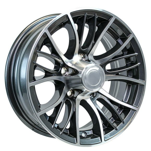 Shop 14-Inch Black & Silver Trailer Rims - 5-Lug Compatibility