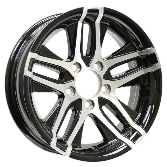eCustomrim Aluminum Trailer Wheel 14X5.5 14" 5 Lug 4.5" Center Altitude Black Rim