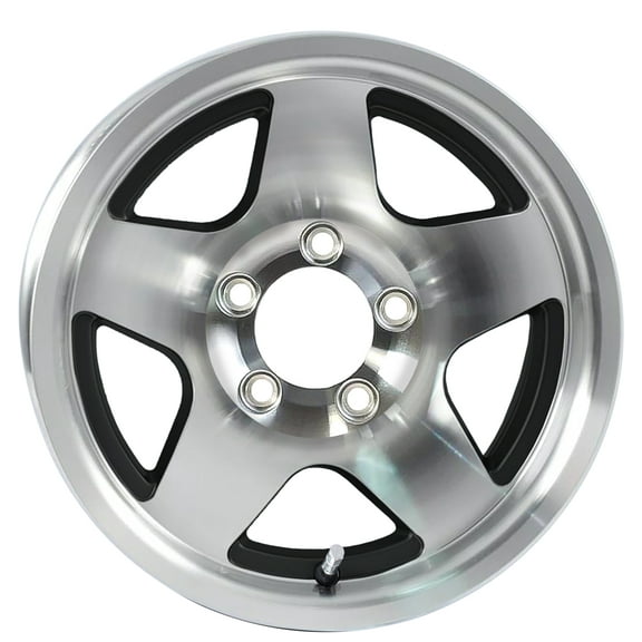 eCustomrim Aluminum Trailer Wheel 14X6 14" Black Star Style 5 Lug On 4.5" Center Rim