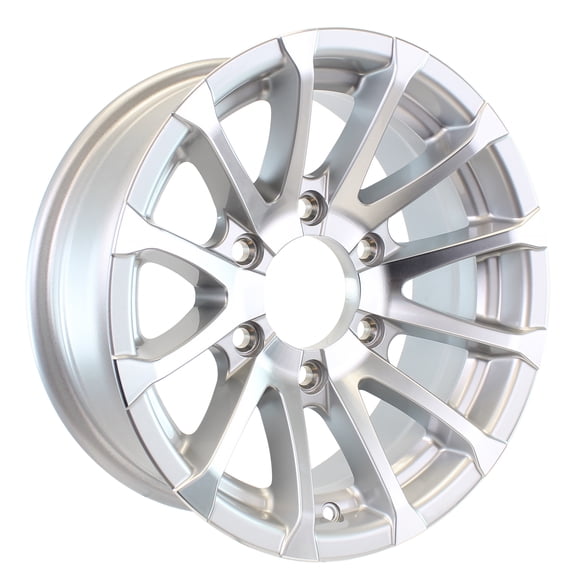 eCustomrim Aluminum Trailer Rim 15 Inch 15X6 6 Lug On 5.5 Inch Silver T07 Wheel