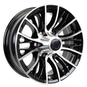 eCustomrim Aluminum Trailer Rim 15 Inch 15X6 6 Lug On 5.5 Inch Black Evo Wheel
