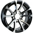 thumbnail image 1 of eCustomrim Aluminum Trailer Wheel 15X5 15" Rim Black and Machined 5 Lug Avalanche, 1 of 6