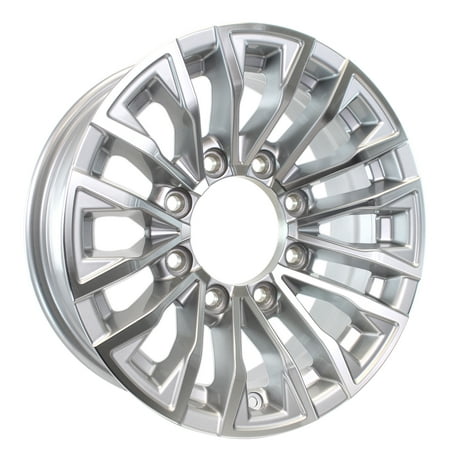 eCustomrim Aluminum Trailer Rim 16 Inch 16X6 8 Lug On 6.5 Inch Silver Edge Wheel