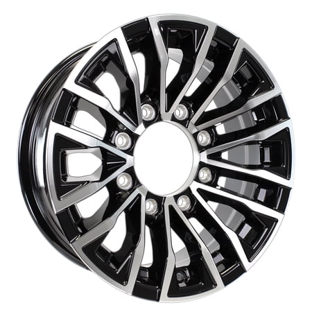 eCustomrim Aluminum Trailer Rim 16 Inch 16X6 8 Lug On 6.5 Inch Black Wheel