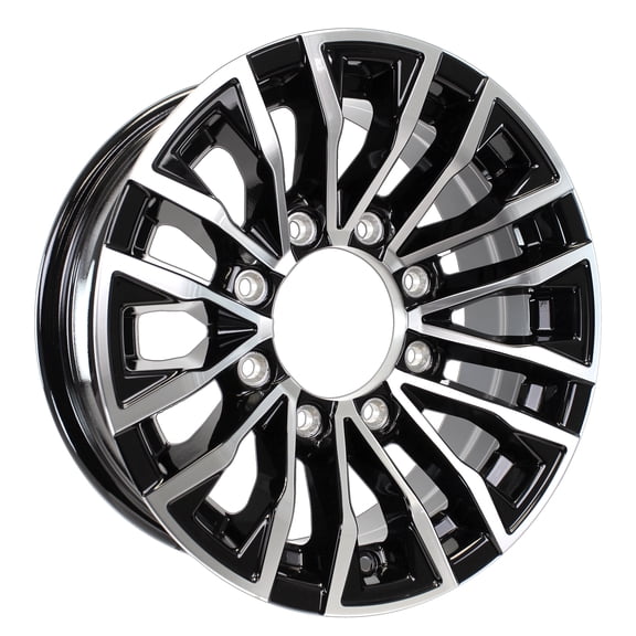 eCustomrim Aluminum Trailer Rim 16 Inch 16X6 8 Lug On 6.5 Inch Black Wheel