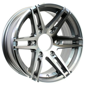 eCustomrim Aluminum Trailer Rim 16 Inch 16X6 6 Lug On 5.5 Inch Grey Wheel