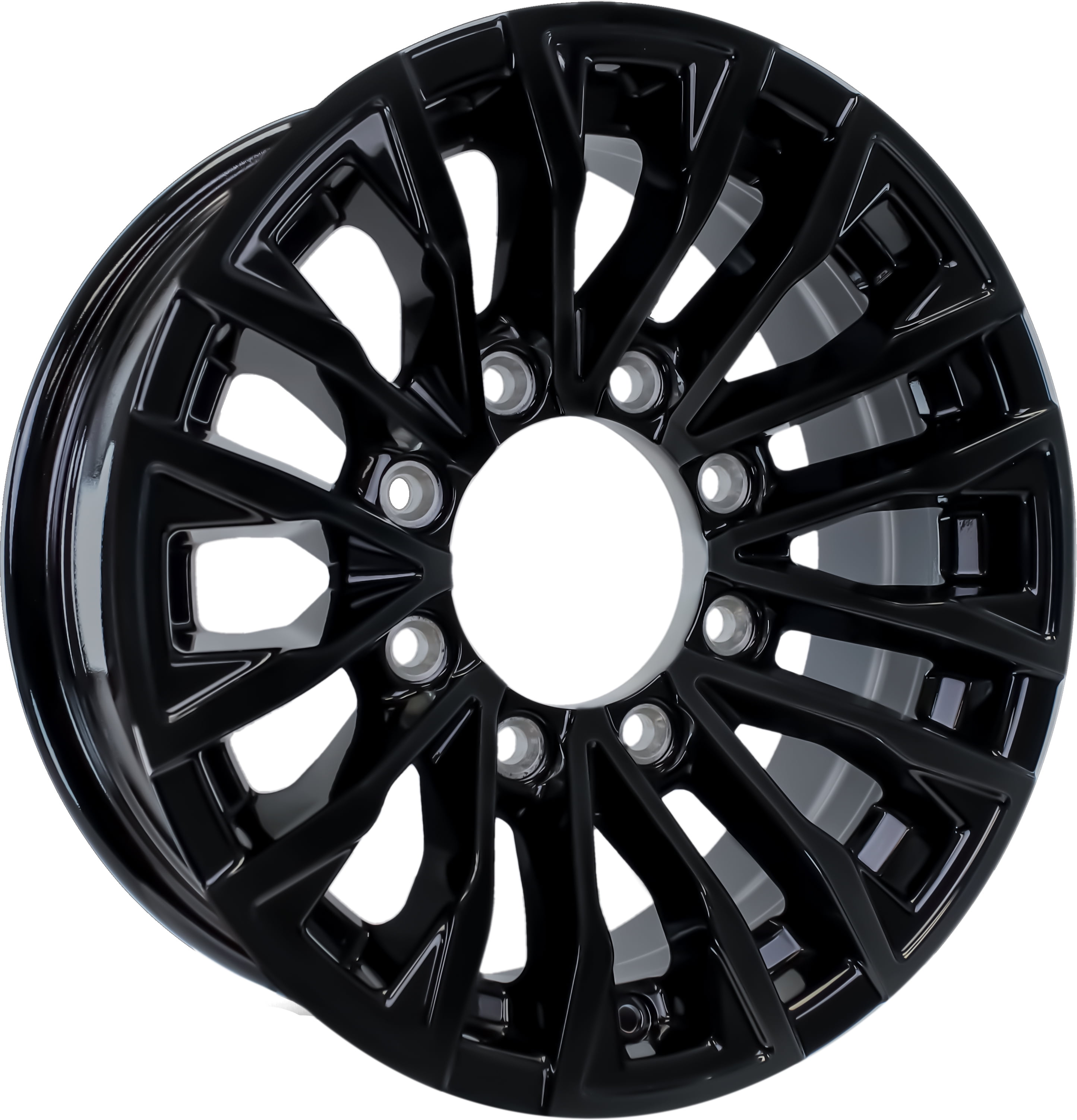 eCustomrim Aluminum Trailer Rim 16 Inch 16X6 8 Lug On 6.5 Inch Black ...