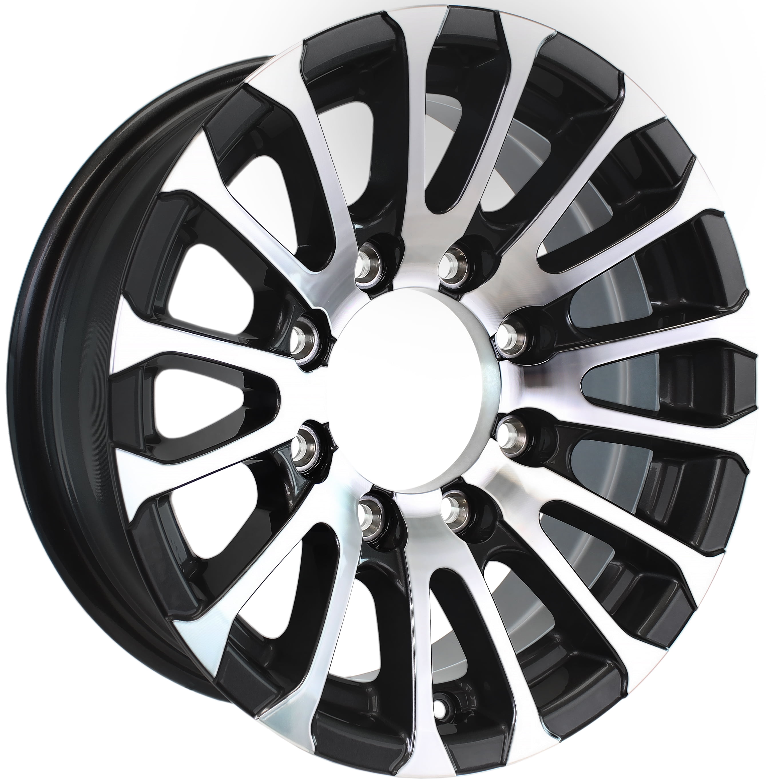 Custom Rv Rims eCustomrim Aluminum Trailer Rim 16 Inch 16X7 8 Lug On 6.5 Inch Black ...