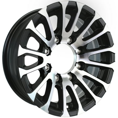 eCustomrim Aluminum Trailer Rim 16 Inch 16X7 8 Lug On 6.5 Inch Black T07 Wheel