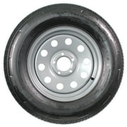 eCustomrim Trailer Tire Rim Assembly ST205/75R15 Load C 15 Inch 5 Lug Silver