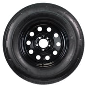 eCustomrim Trailer Tire Rim Assembly ST205/75R15 Load C 15 Inch 5 Lug Black Wheel