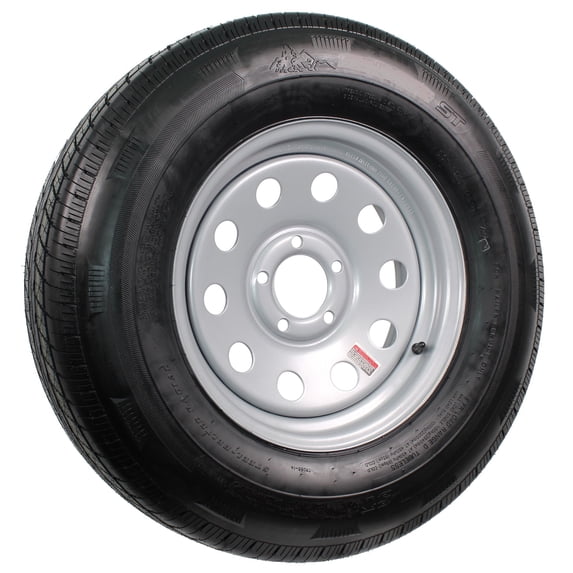 eCustomrim, Trailer Tire Rim Assembly, ST215/75R14 Load C, Silver ...