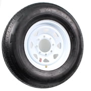 eCustomrim Trailer Tire Rim Assembly ST235/80R16 Load E 16 Inch 8 Lug White Wheel
