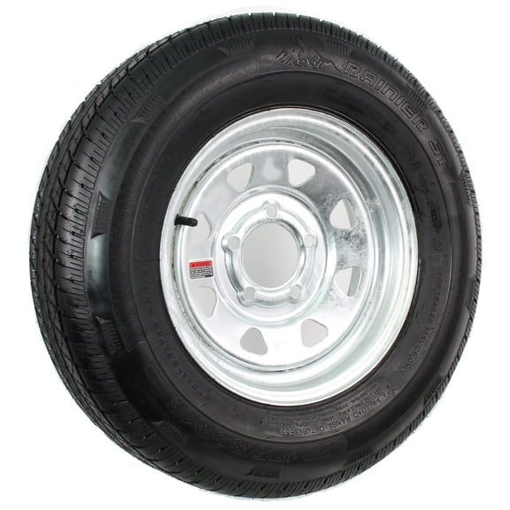 eCustomrim Radial Trailer Tire Rim ST175/80R13 175/80R-13 Load C 5 Lug Galvanized Spoke