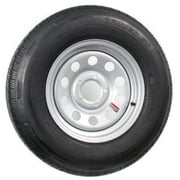 eCustomrim Trailer Tire Rim Assembly ST205/75R14 Load C 14 Inch 5 Lug Silver