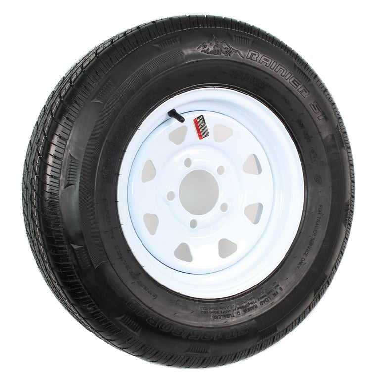 eCustomhitch Radial Trailer Tire & Rim ST185/80R13, 13X4.5 5 eCustomhitch Radial Trailer Tire & Rim ST185/80R13, 13X4.5 5
