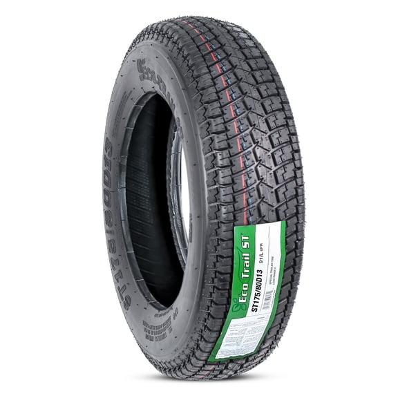 eCustomrim ST175/80D13 Trailer Tire Bias Ply Load Range C 1360# 175/80 D 13 2 Yr Warranty