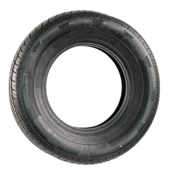 eCustomrim ST175/80R13 Steel Belted Radial Trailer Tire Load Range D 1610# 6 Yr Warranty