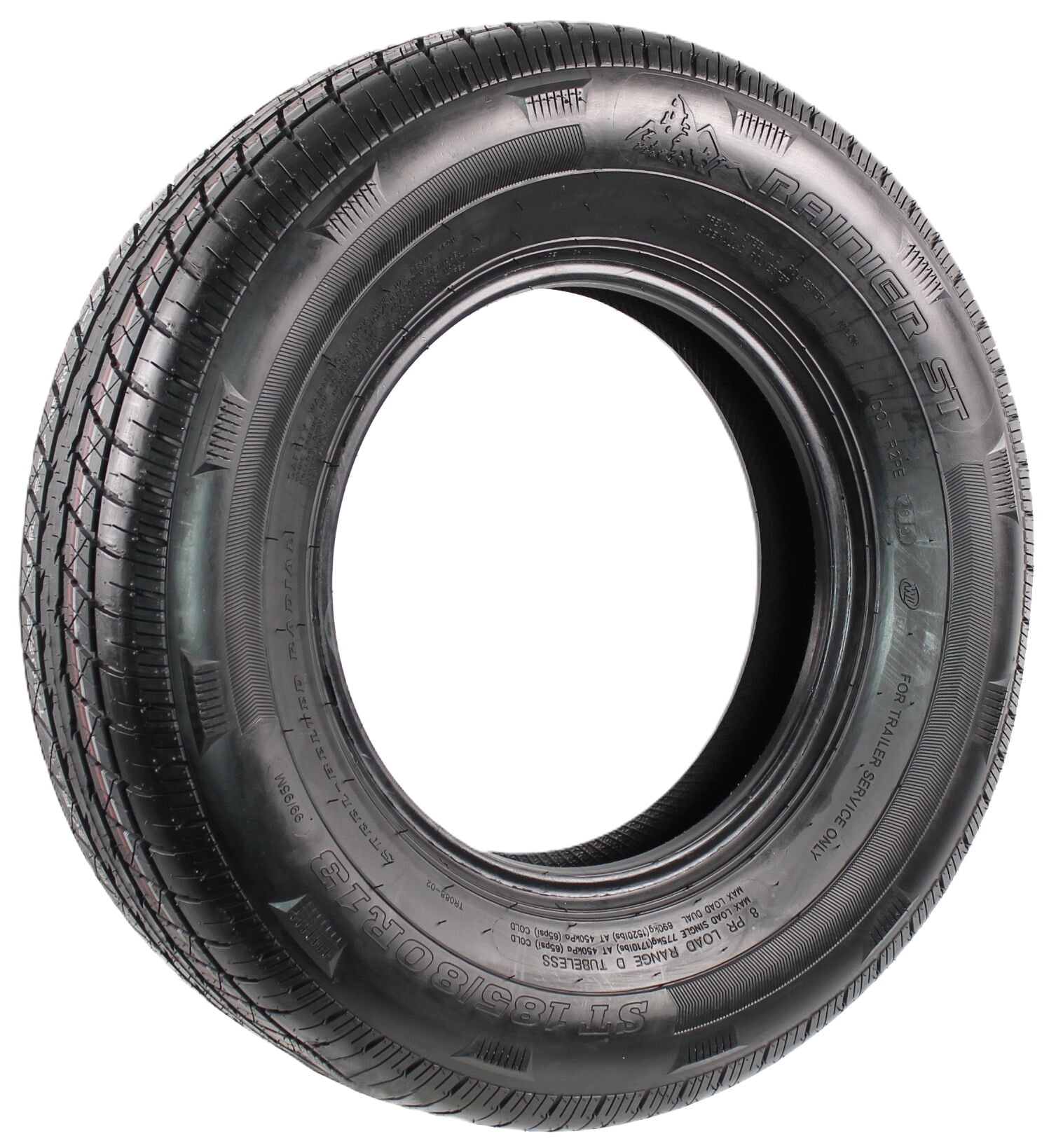 eCustomrim Radial Trailer Tire ST185/80R13 13 Inch Load Range C 6 Year Warranty