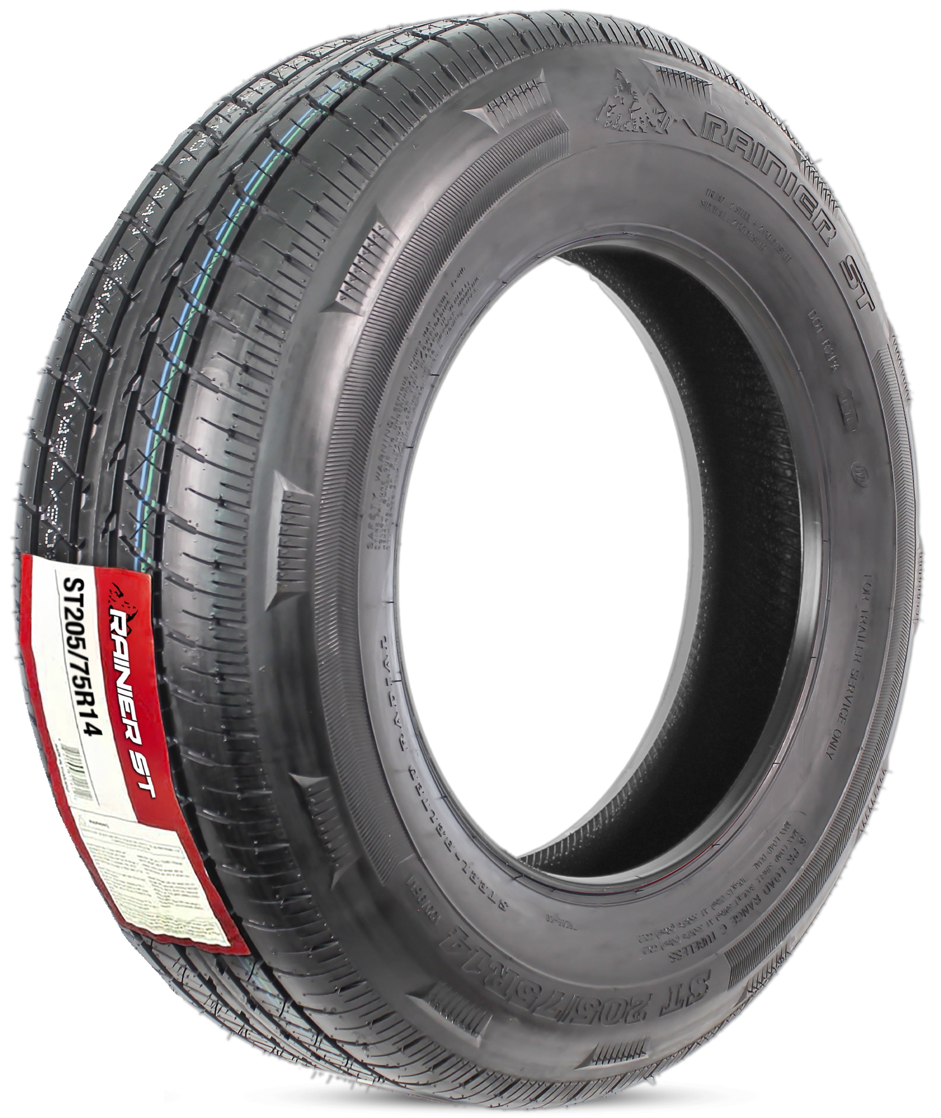 eCustomrim Radial Trailer Tire ST205/75R14 14 Inch Load Range D 6 Year Warranty