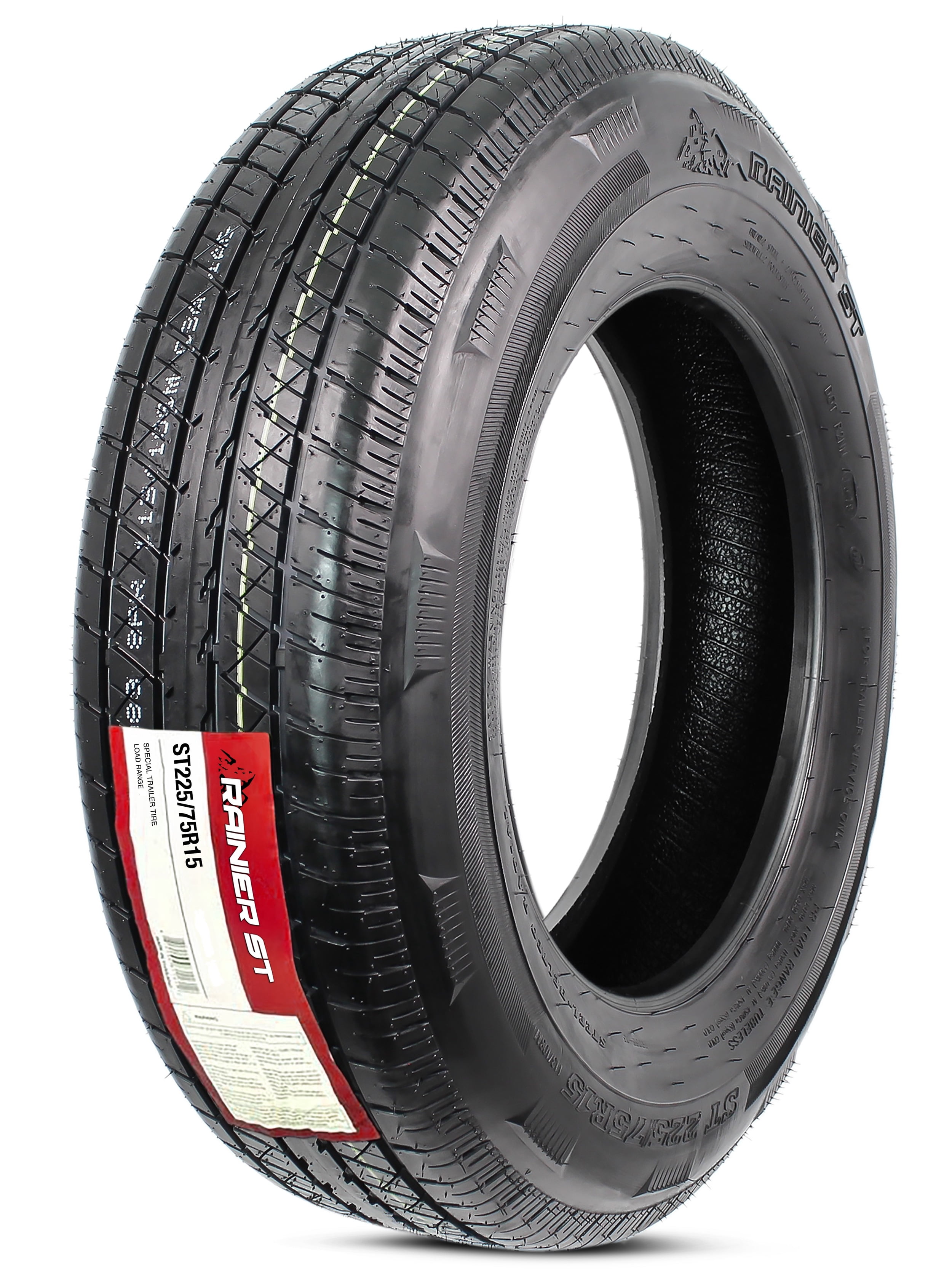 eCustomrim Radial Trailer Tire ST225/75R15 15 Inch Load Range D 6 Year Warranty