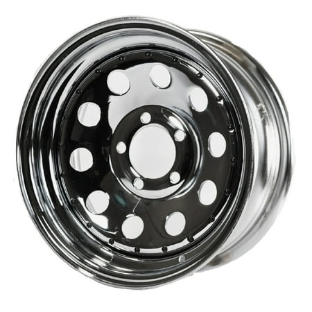 eCustomrim Trailer Rim 13 Inch 13X4.5 5 Lug On 4.5 Inch Center Chrome Wheel