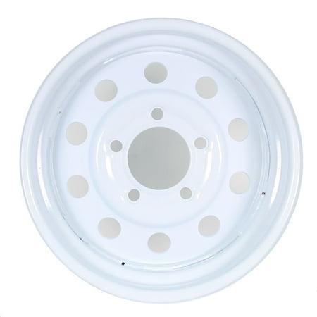 eCustomrim Trailer Rim 14 Inch 14X5.5 5 Lug On 4.5 Inch Center White Wheel