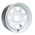 thumbnail image 1 of eCustomrim Trailer Rim Wheel 15" 15X6 5 Lug Hole Bolt Steel Highway Wheel White Spoke, 1 of 6