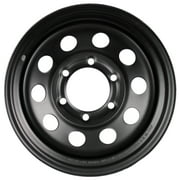 eCustomrim Trailer Rim 15 Inch 15X6 6 Lug On 5.5 Inch Center Black Wheel