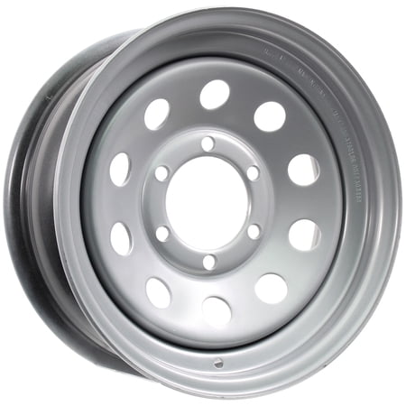 eCustomrim 2-Pack Trailer Rim 16 Inch 16X6 6 Lug On 5.5 Inch Center Silver Wheel