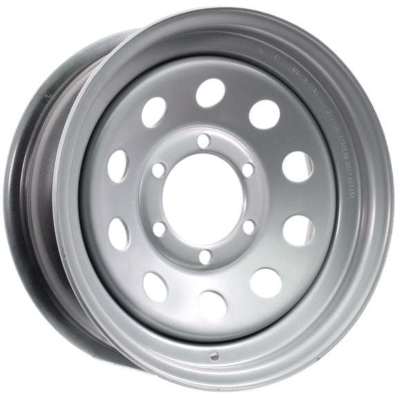 eCustomrim 2-Pack Trailer Rim 16 Inch 16X6 6 Lug On 5.5 Inch Center Silver Wheel