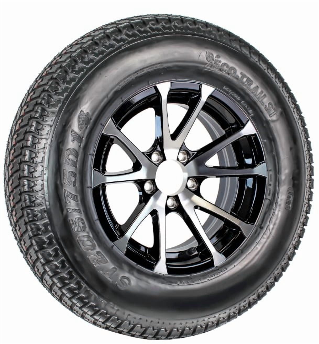 eCustomrim Trailer Tire Rim ST205/75D14 Load C 14 Inch 5 Lug Black ...