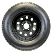 eCustomrim Trailer Tire Rim Assembly ST205/75D15 Load C 15 Inch 5 Lug Black Wheel