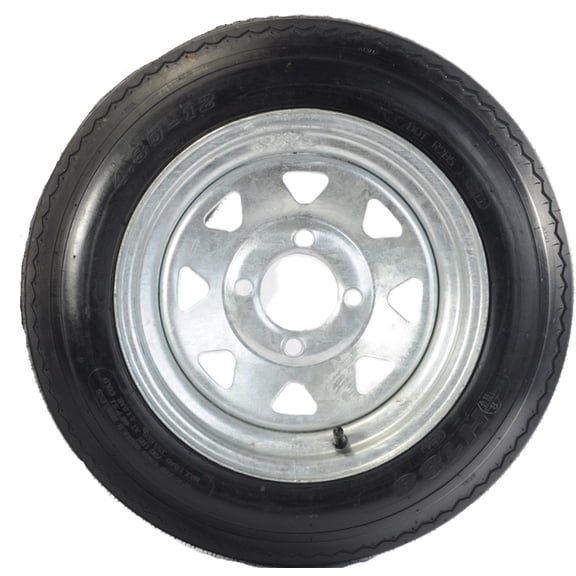 eCustomrim Trailer Tire Rim 4.80-12 12 in. Load C 4 Lug Galvanized Spoke Wheel