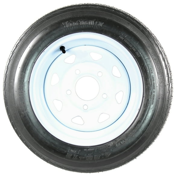 eCustomrim Trailer Tire Rim 4.80-12 480-12 4.80 x 12 12" Load C Tire 5 Lug White Wheel