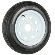 eCustomrim Trailer Tire Rim Assembly 4.80-12 480-12 12 Inch 5 Lug White Wheel