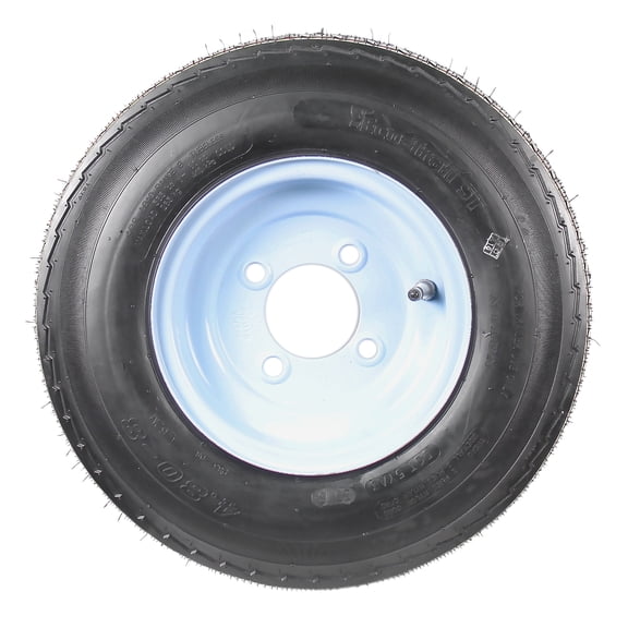 eCustomrim Trailer Tire Rim Assembly 4.80-8 480-8 Load C 8 Inch 4 Lug White Wheel