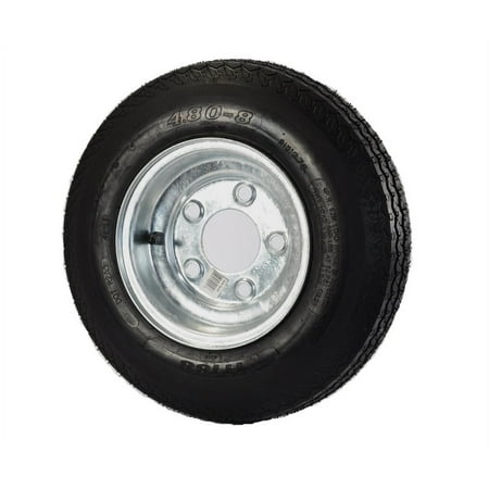 eCustomrim Trailer Tire Rim 4.80-8 480-8 4.80x8 Load C Tire 5 Lug Hole Bolt Galvanized
