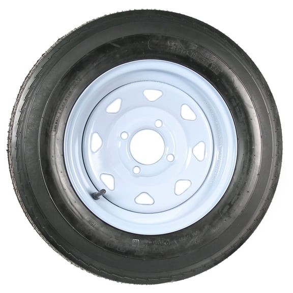 eCustomrim Trailer Tire Rim 5.30-12 530-12 5.30 x 12 12 in. 4 Lug Hole Wheel White Spoke