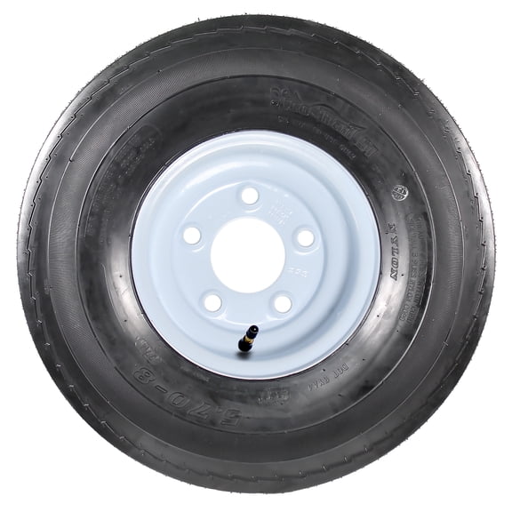 eCustomrim Trailer Tire Rim Assembly 5.70-8 570-8 8 Inch 5 Lug White Wheel