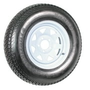 eCustomrim Trailer Tire Rim Assembly ST205/75D14 Load C 14 Inch 5 Lug White Wheel