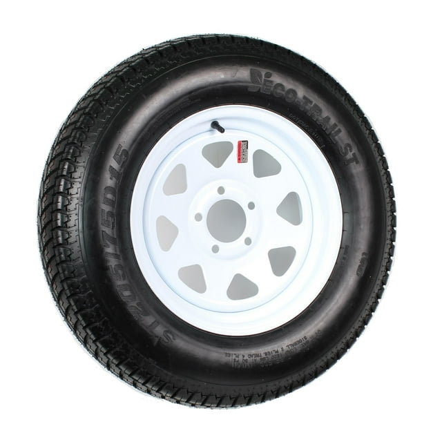 Trailer Tire On Rim ST205/75D15 205/75 D LRC 4.5 in. Bolt Hole White Spoke Wheel simolary.com 8 Trailer Tire On Rim ST205/75D15 205/75 D LRC 4.5 in. Bolt Hole White Spoke Wheel Simolary simolary.com 8