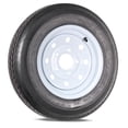 thumbnail image 1 of eCustomrim Trailer Tire and Rim 530-12 5.30-12 530x12 Load B 5 Lug White Modular Wheel, 1 of 6