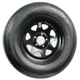 thumbnail image 1 of eCustomrim Trailer Tire and Rim Bias Ply ST205/75D14 Load C 14x5.5 5-4.5 Black Spoke Wheel, 1 of 6