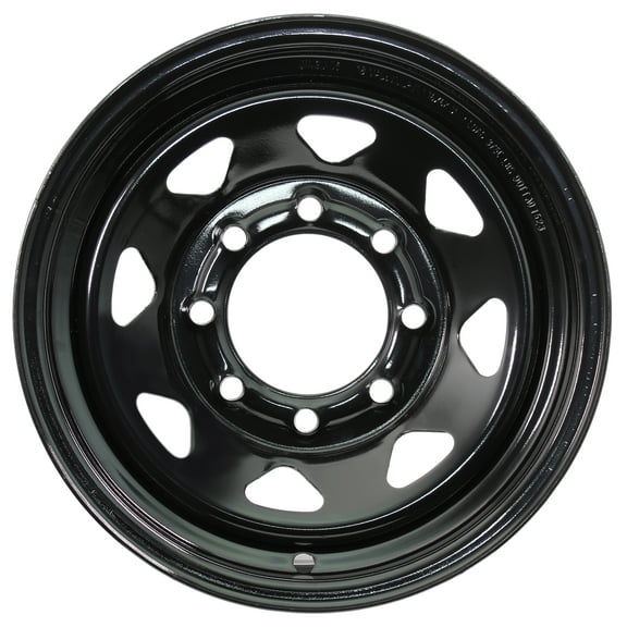 eCustomrim Trailer Wheel 16X6 16" 8 Lug Black Steel Rim Wheel