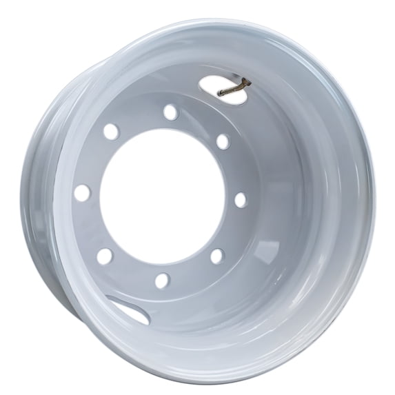 Trailer Wheel 17.5" 17.5X6.75 Hub Centric 8 Lug 275mm Center White Dual Dually Rim