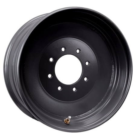 eCustomrim Trailer Wheel 17.5X6.75 Hub Centric 8 Lug On 6.5 Center Black Conventional Rim